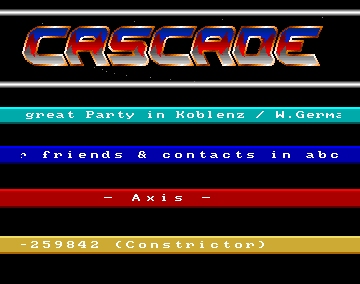 Rippdisc 1 Intro - Cascade - Amiga Intros