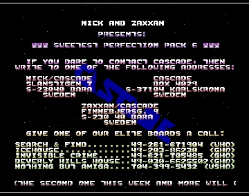 Sweetest Perfection Pack Intro - Cascade - Amiga Intros